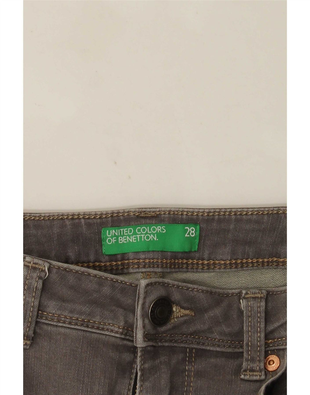 Calça Jeans Skinny Bootcut Feminina Benetton W28 L33 Cinza