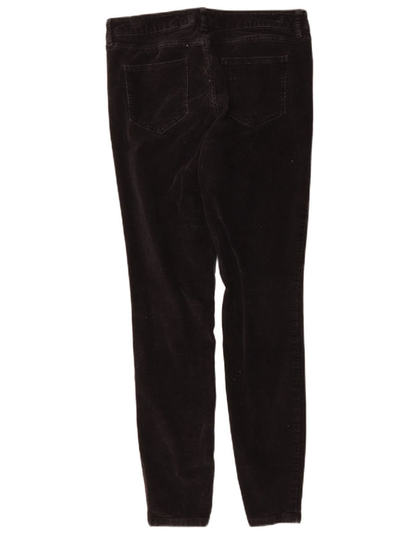 Calça feminina de veludo cotelê Fat Face UK 12 médio W30 L28 azul marinho