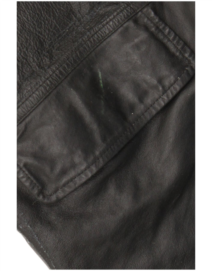 Jaqueta de couro masculina VINTAGE IT 54 2XL couro preto