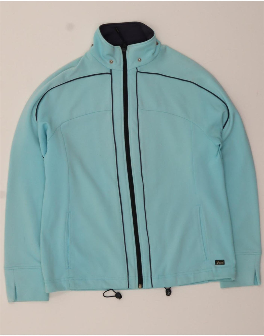 ASICS Womens Tracksuit Top Jacket UK 14 Medium Blue Polyamide Vintage Asics and Second-Hand Asics from Messina Hembry 