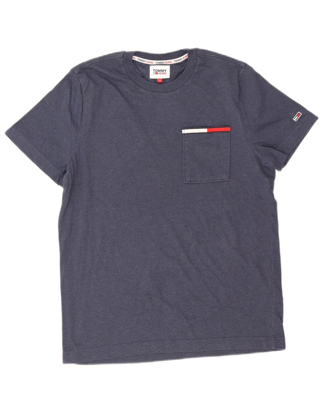 Camiseta masculina Tommy Hilfiger Top médio algodão azul marinho