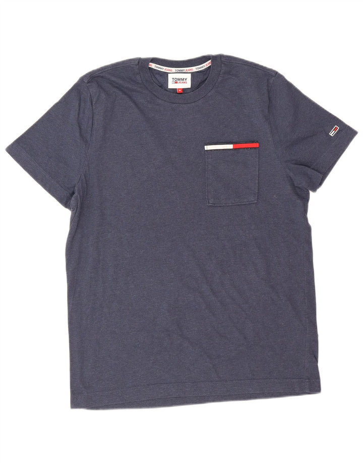 Camiseta masculina Tommy Hilfiger Top médio algodão azul marinho