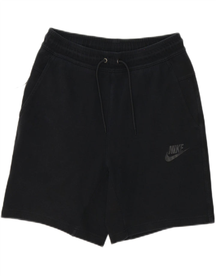 Shorts esportivos masculinos NIKE pequenos de algodão preto