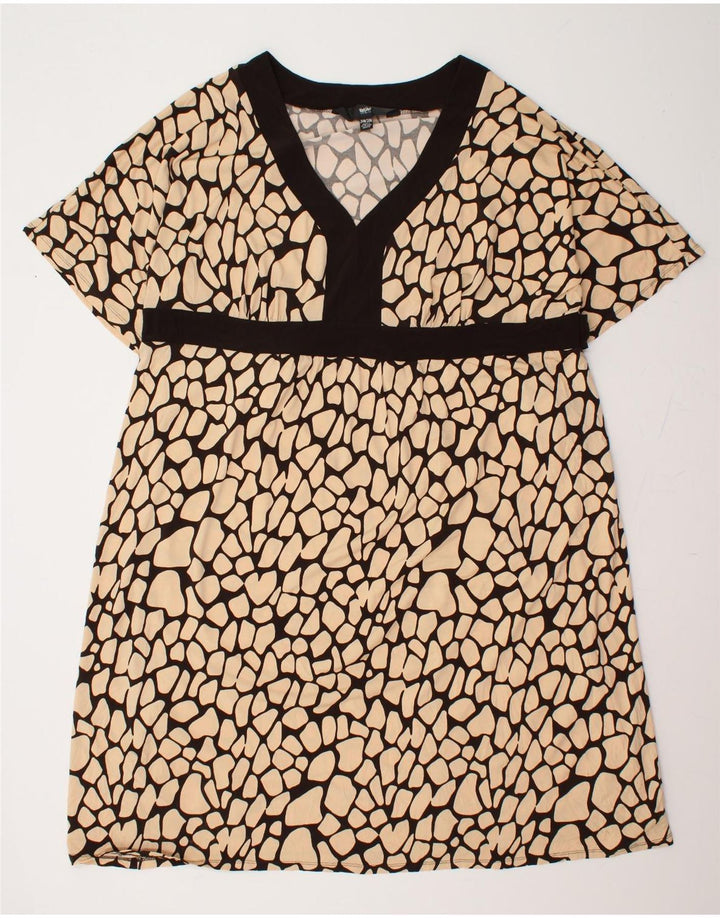 Vestido bainha feminino MOSSIMO EUA 24 3XL poliéster bege manchado