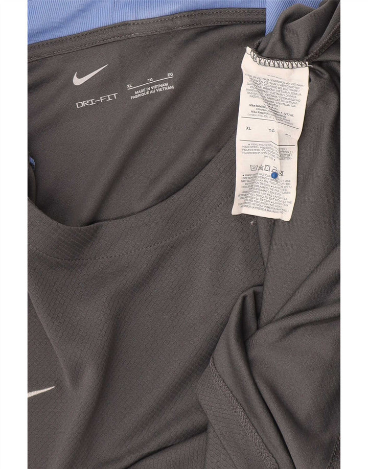 Camiseta masculina Nike Dri Fit Top XL cinza colorblock poliéster
