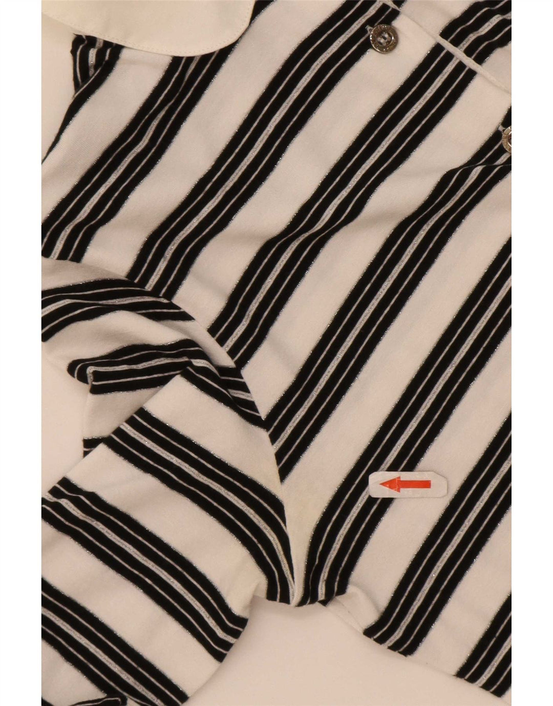 Blusa feminina Emmanuel Schvili manga 3/4 IT 42 listrada branca média