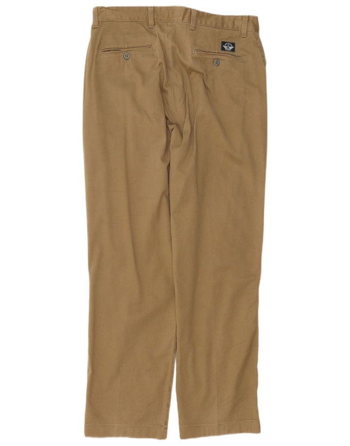 Calça masculina DOCKERS cáqui reta casual W34 L30 algodão bege