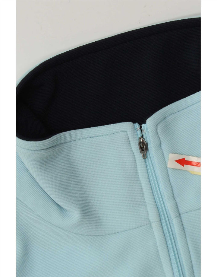 Kappa Womens Tracksuit Top Jacket UK 14 Medium Blue Colourblock Poliéster