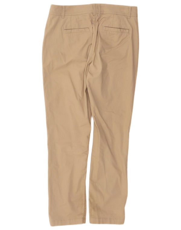 Fat Face Womens Devon Slim Chino Calças Reino Unido 10 Pequeno W32 L28 Algodão Bege