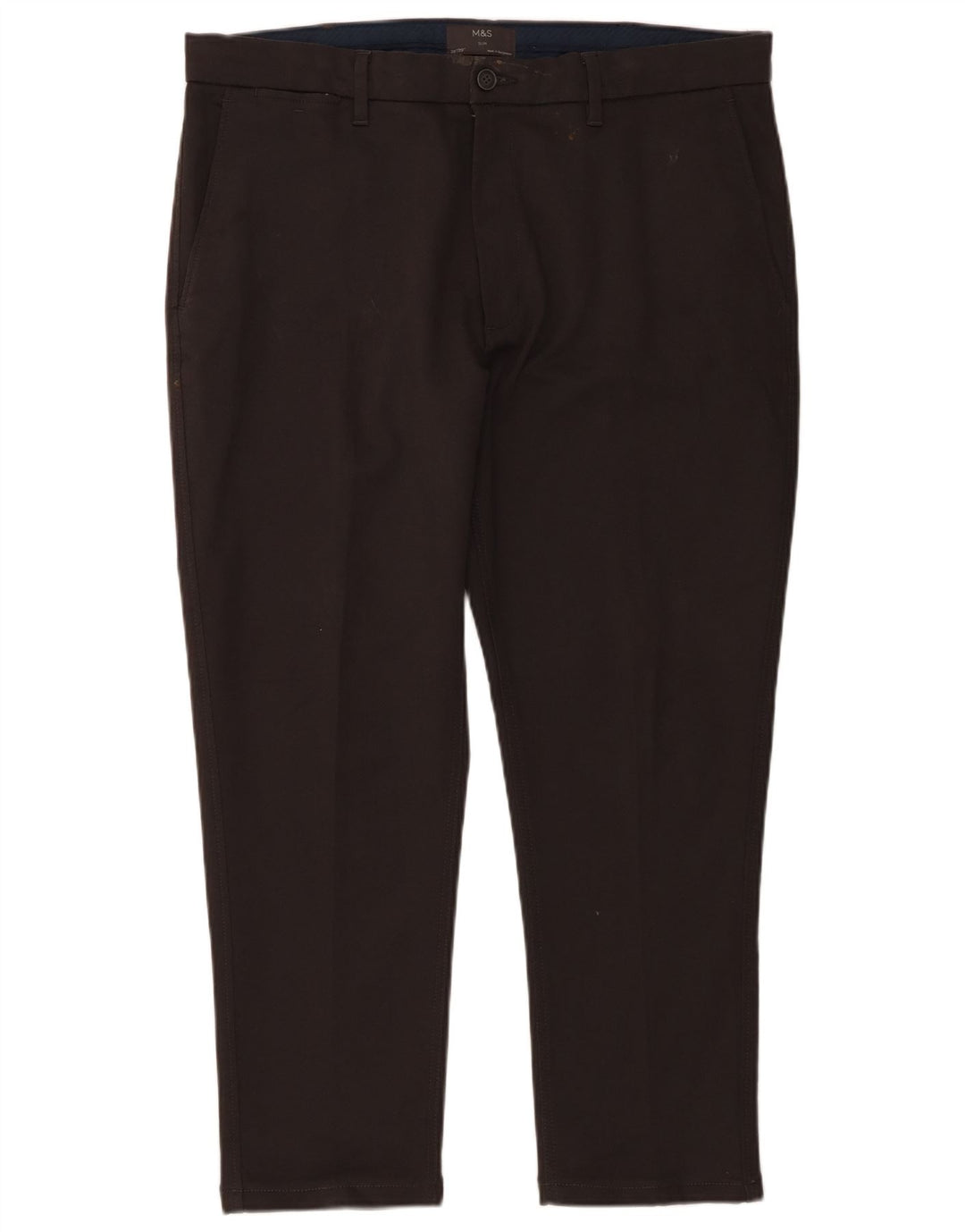 Calça Chino Masculina Slim Marks & Spencer W38 L29 Algodão Cinza