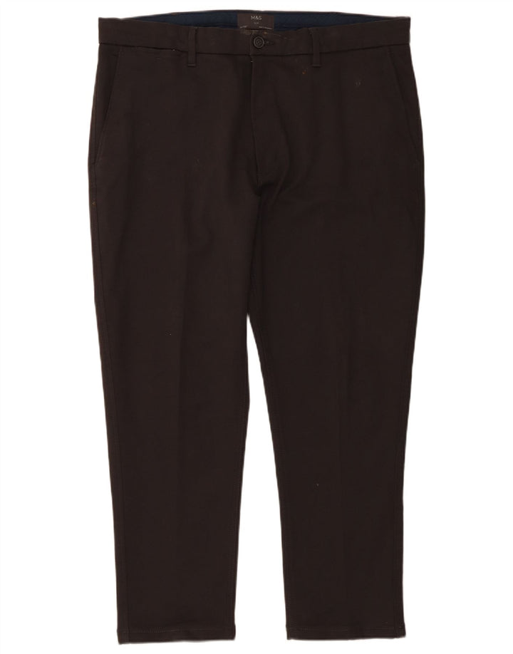 Calça Chino Masculina Slim Marks & Spencer W38 L29 Algodão Cinza