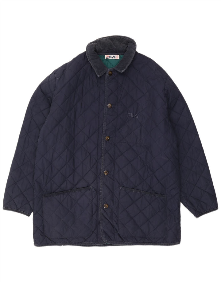 Jaqueta acolchoada masculina Fila IT 56 3XL azul marinho