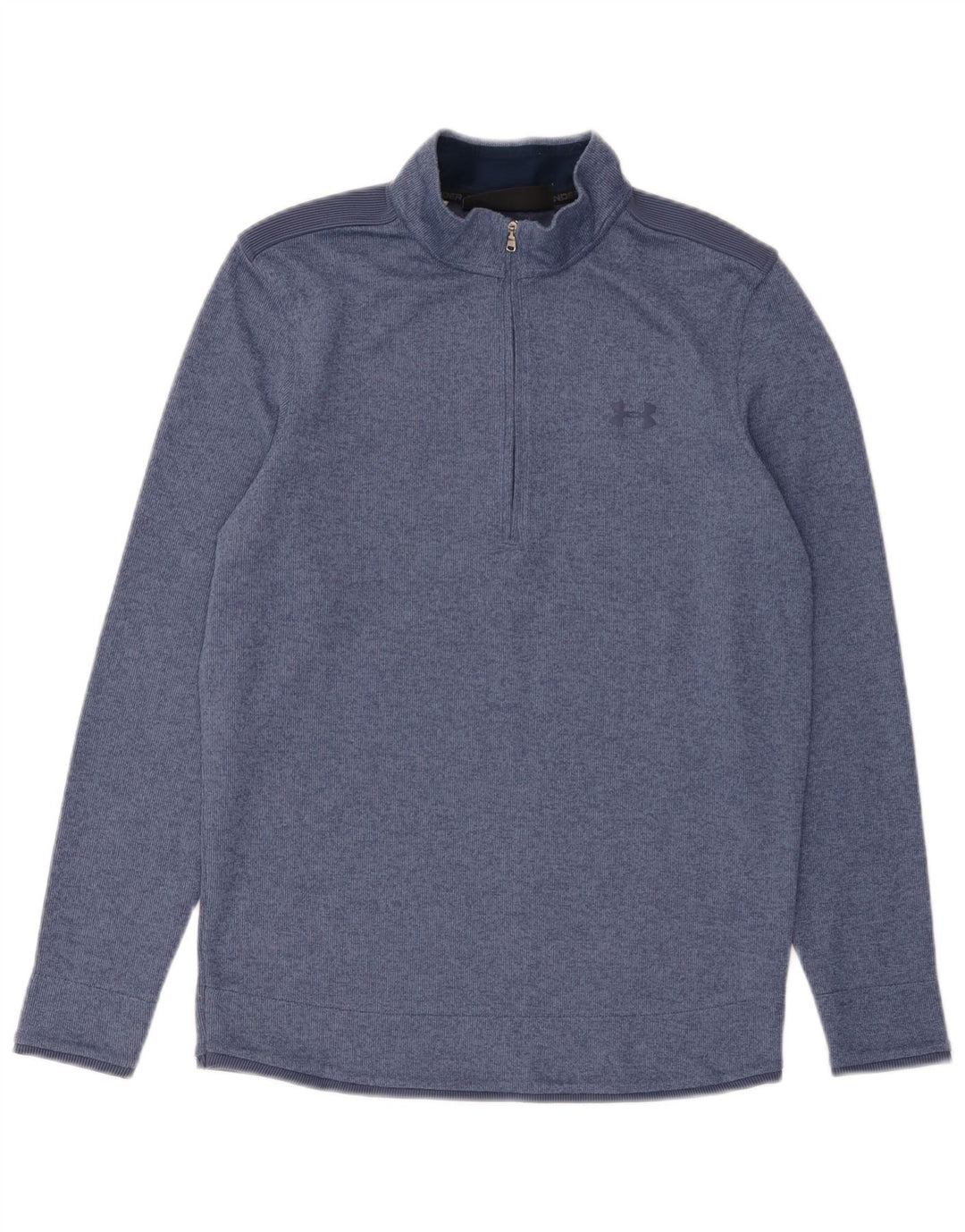 Under Armour Masculino Cold Gear Zip Neck Pulôver Treino Top Pequeno Azul