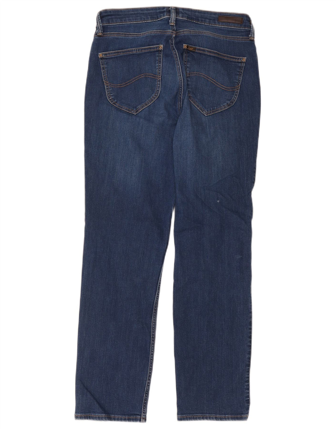 Lee Womens Marion Straight Jeans W31 L31 Azul Algodão