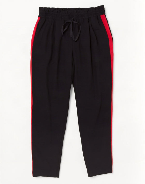 Calça de treino feminina Zara Reino Unido 12 bloco colorido preto médio
