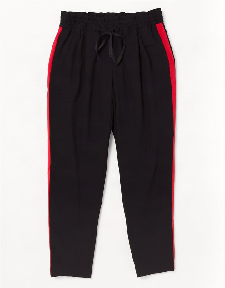 Calça de treino feminina Zara Reino Unido 12 bloco colorido preto médio