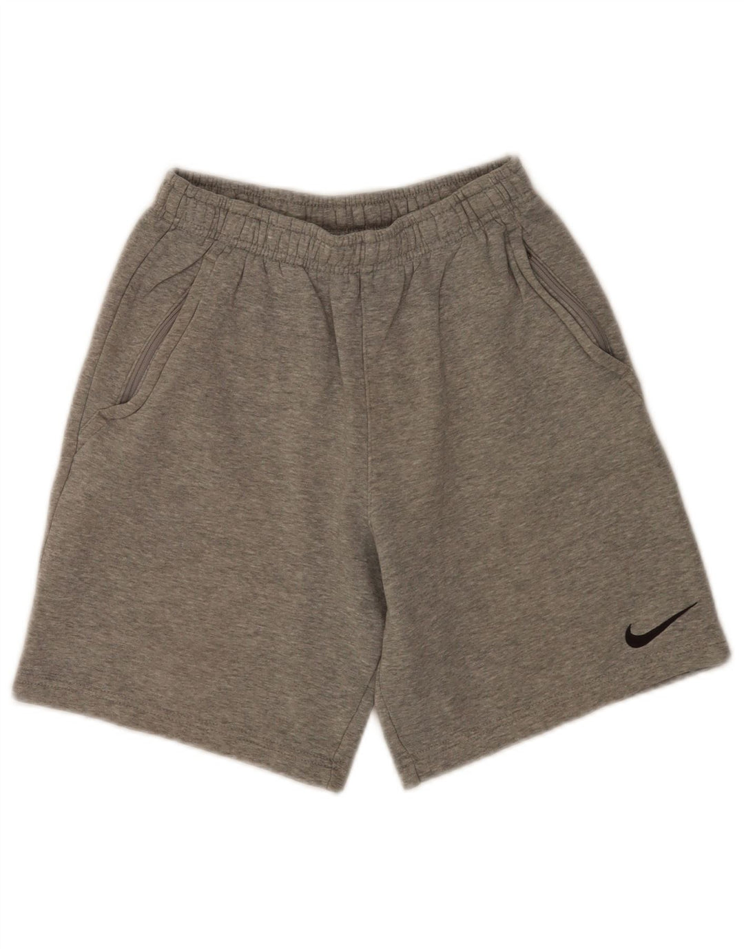 Shorts esportivos Nike Boys 12-13 anos grandes de algodão cinza