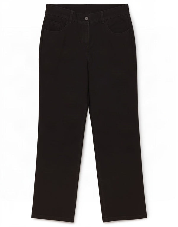 Calça feminina reta casual Marks & Spencer Reino Unido 12 médio W30 L29 preta