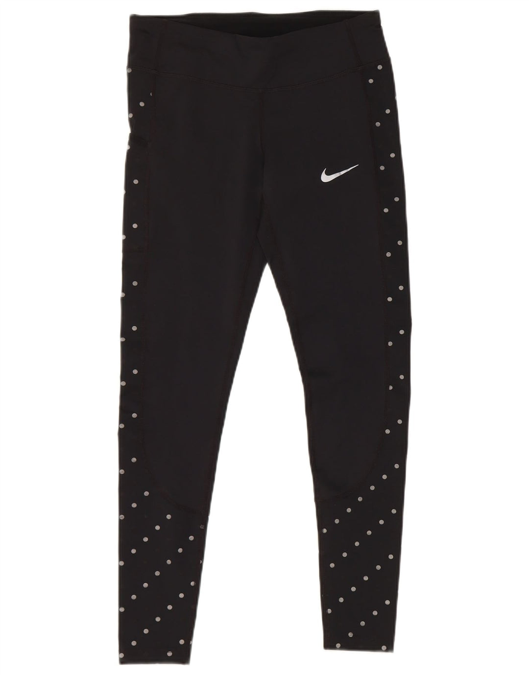 Leggings Nike Dri Fit Femininas UK 10 Pequenas Bolinhas Pretas Poliéster
