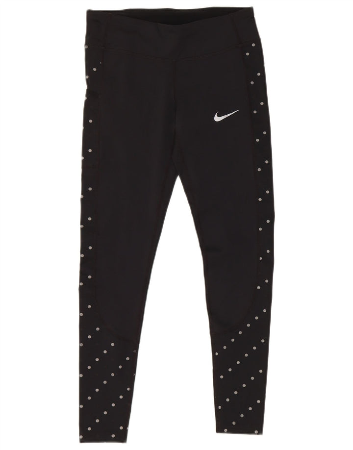 Leggings Nike Dri Fit Femininas UK 10 Pequenas Bolinhas Pretas Poliéster