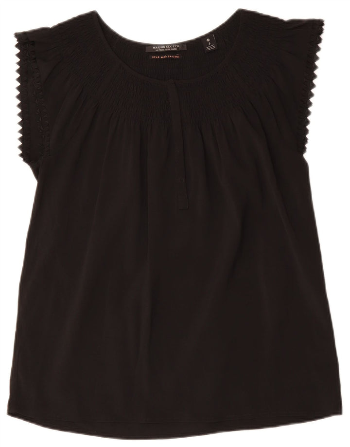 Blusa feminina MAISON SCOTCH Top UK 14 poliéster preto médio