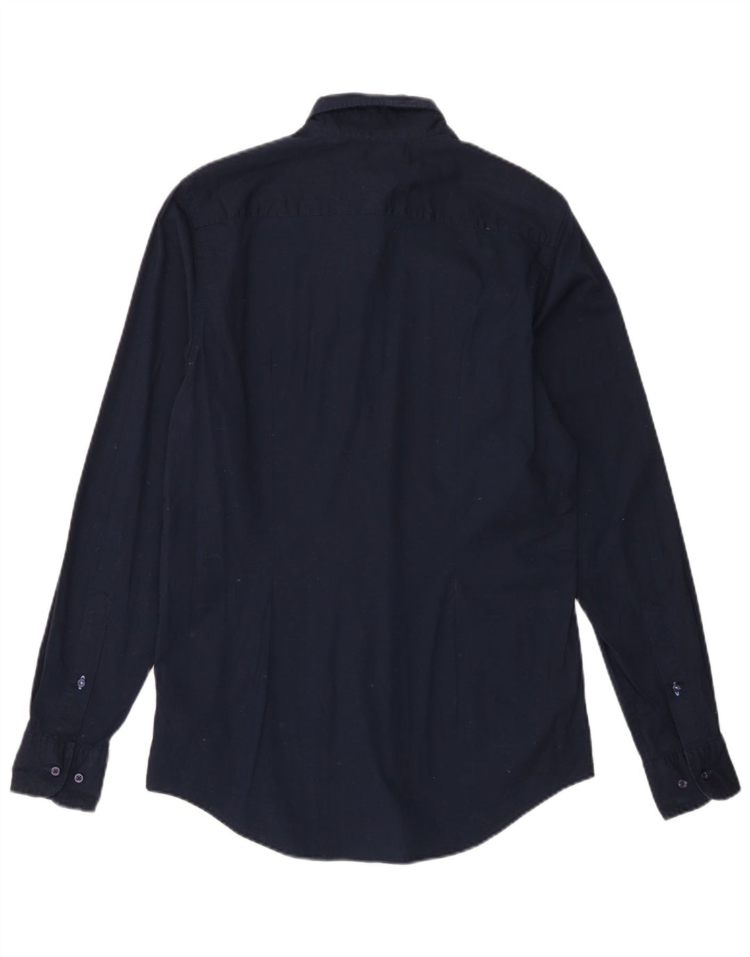 Camisa masculina Tommy Hilfiger Slim Fit médio algodão azul marinho