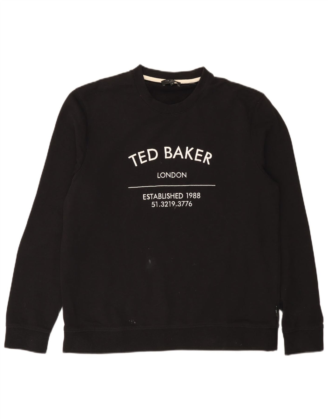 Ted Baker moletom gráfico masculino tamanho 4 grande algodão preto