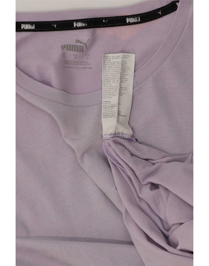 Camiseta masculina Puma grande algodão roxo