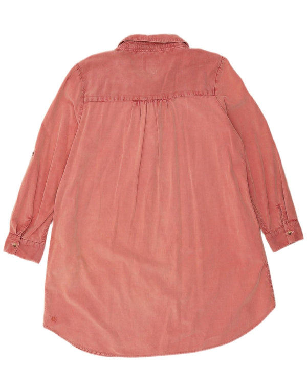 Vestido polo feminino de veludo cotelê de manga comprida Fat Face UK 18 XL algodão rosa