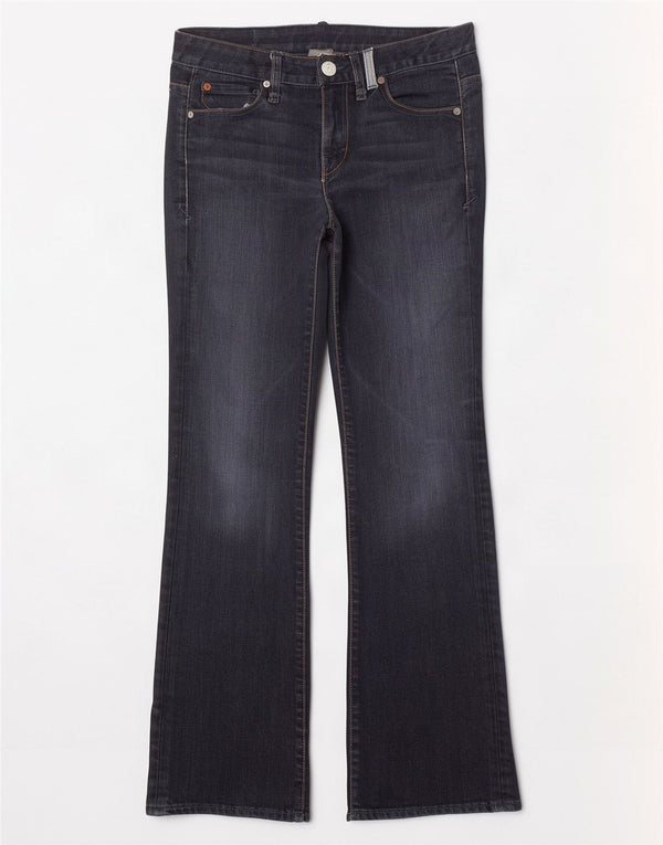 Armani Exchange feminino bootcut jeans US 2 XS W28 L31 azul marinho algodão