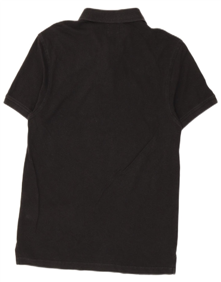 Camisa polo masculina padrão Levi's pequena preta de algodão