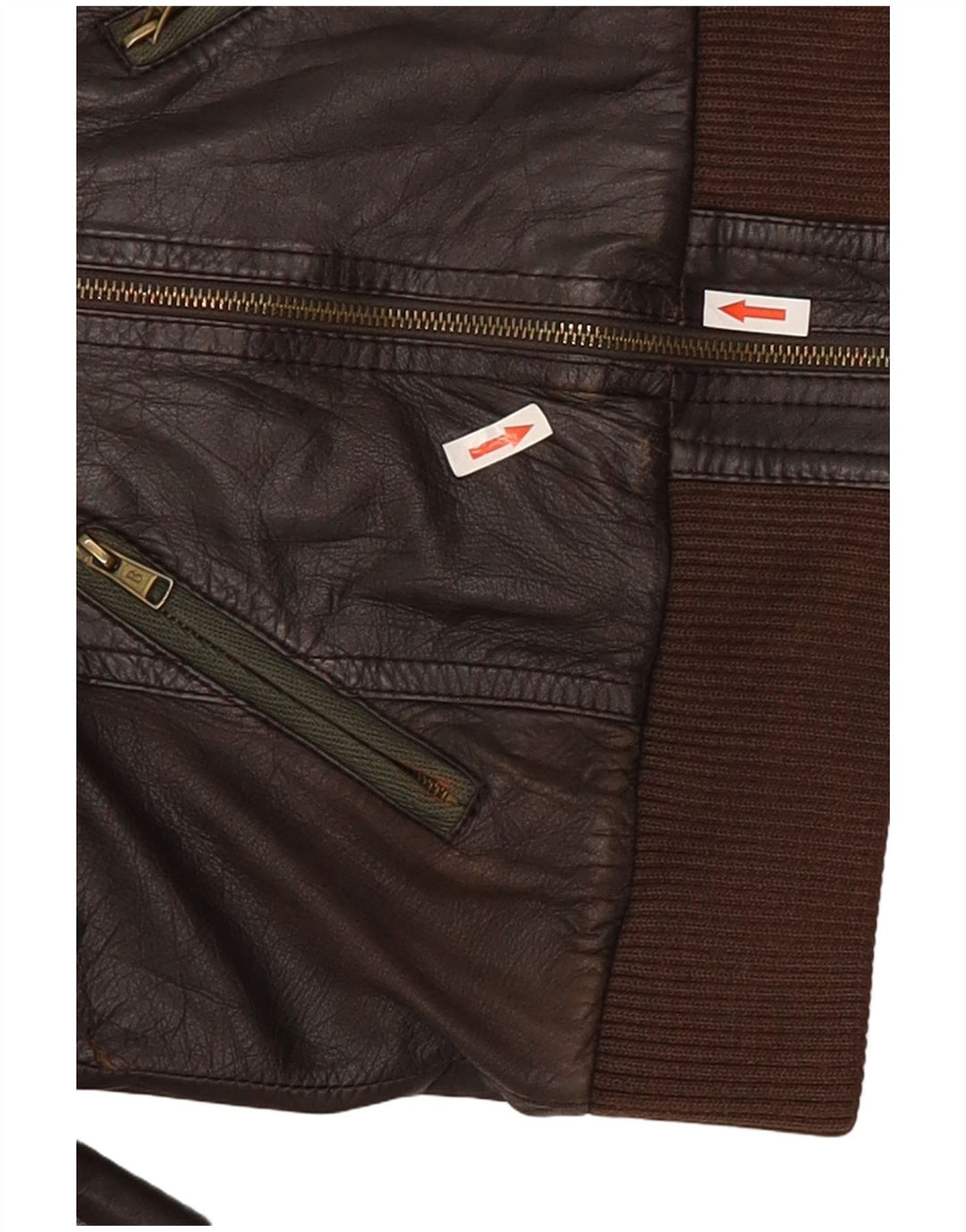 Jaqueta de couro feminina Bershka UK 12 marrom médio