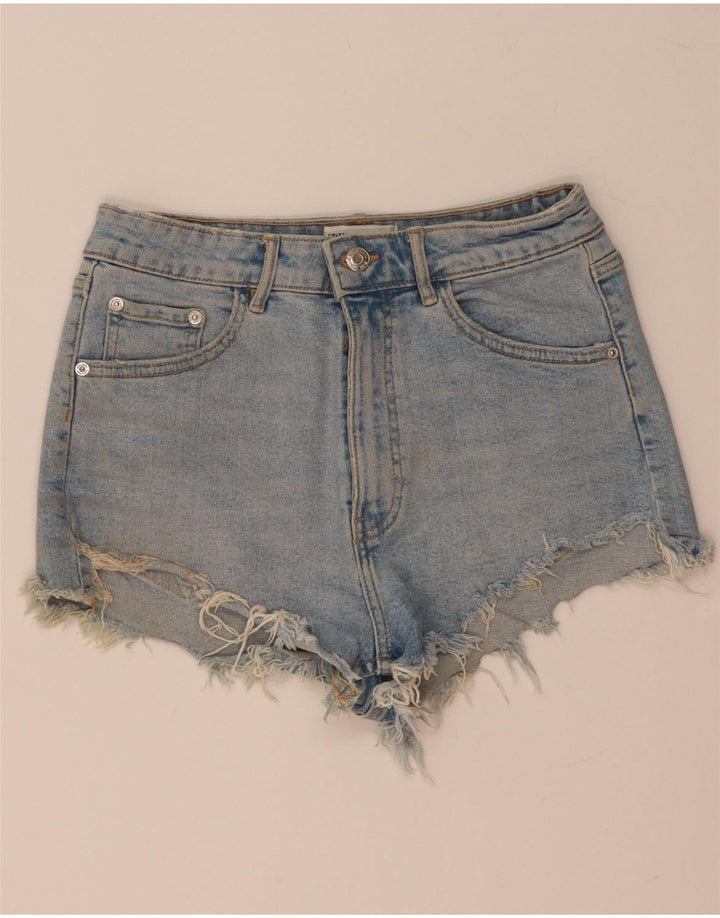 Shorts jeans feminino Zara EU 38 pequeno W28 azul