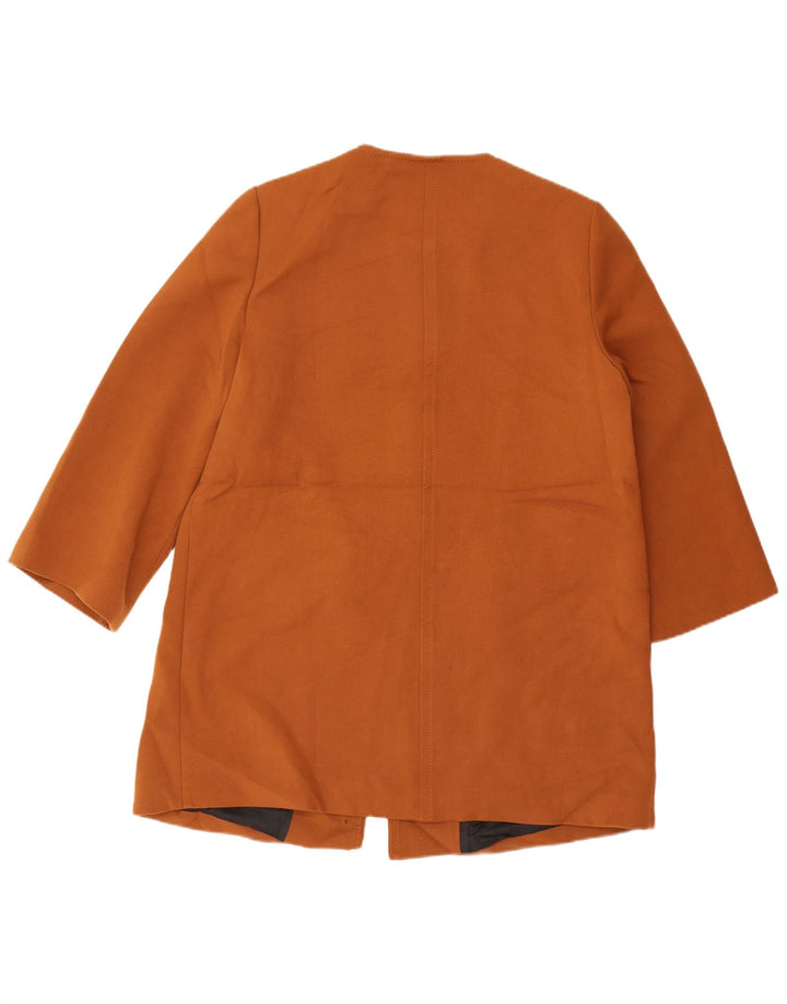 Sobretudo feminino Zara UK 18 XL poliéster marrom