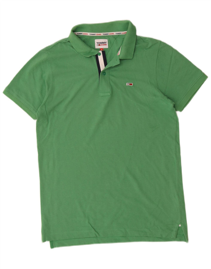 Camisa polo masculina Tommy Hilfiger algodão verde médio