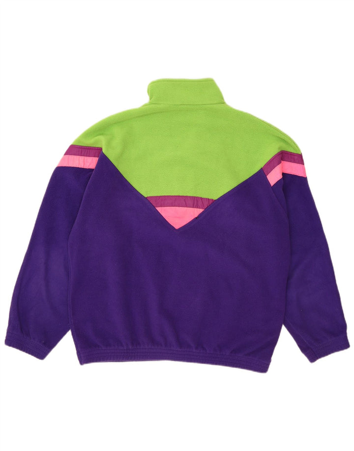Suéter de lã masculino Brugi com zíper e gola média em poliéster roxo colorido