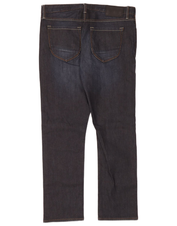 Marks & Spencer Masculino Autograph Slim Jeans W36 L29 Azul Marinho Algodão