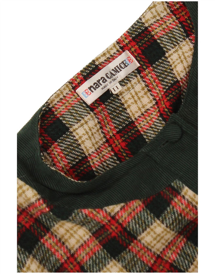 Jaqueta blazer feminina Enara Camice com 5 botões e xadrez vermelho médio UK 14