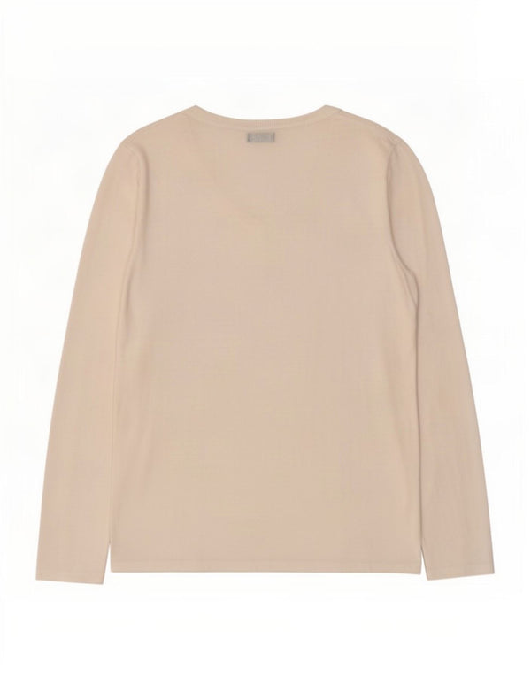 Benetton Womens Top Long Sleeve UK 14 Medium White