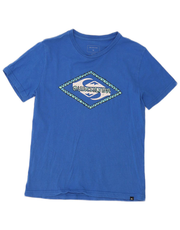 Camiseta feminina estampada Quiksilver UK 14 grande azul