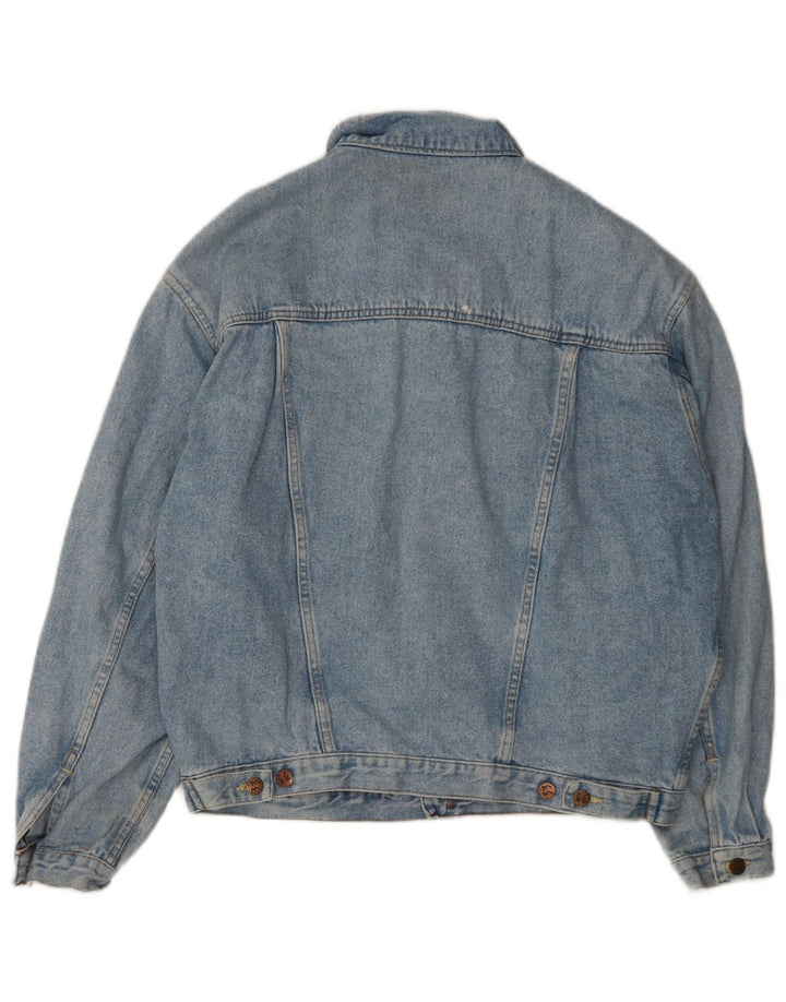 Jaqueta jeans masculina vintage UK 40 grande azul