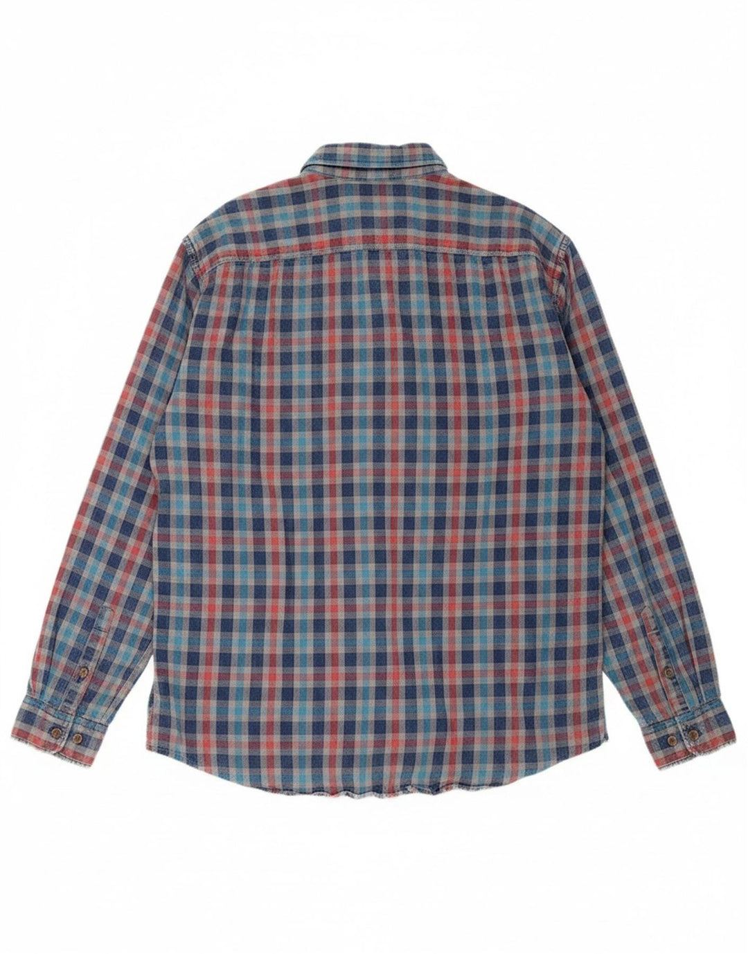 CAMEL Camisa masculina de flanela de ajuste regular XL algodão xadrez multicolorido