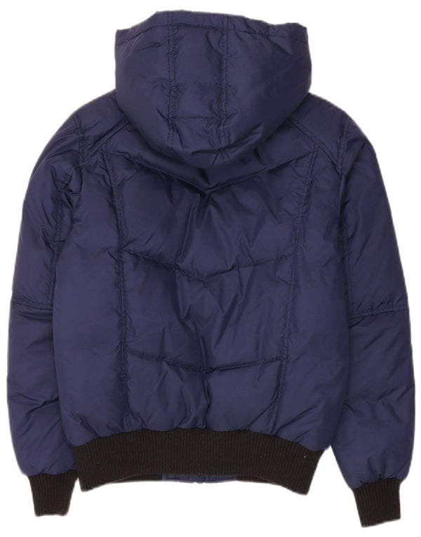 Jaqueta acolchoada com capuz para meninas Refrigiwear 11-12 anos Azul marinho Colourblock