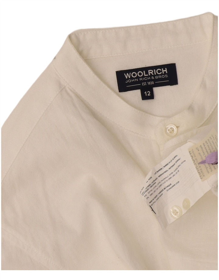 Camisa feminina Woolrich UK 12 algodão branco médio
