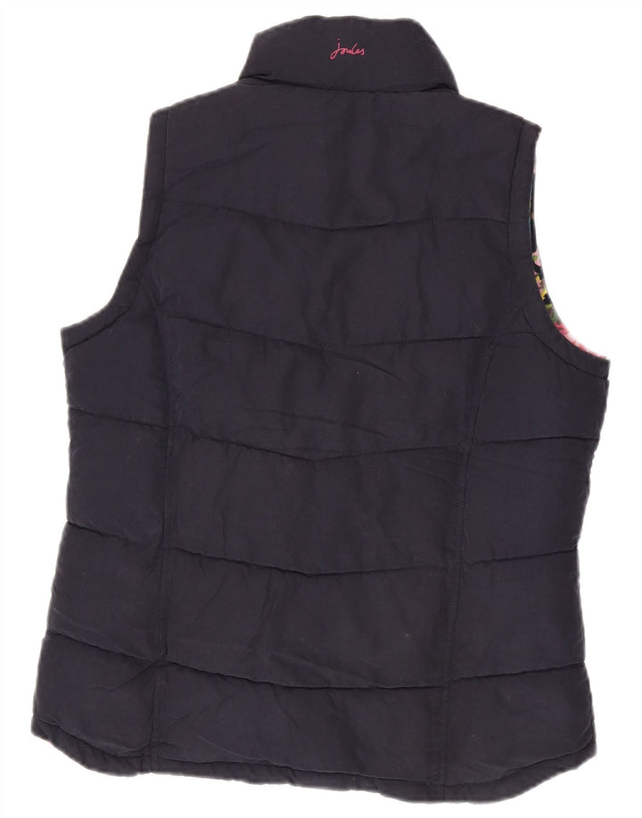 Gilet feminino acolchoado Joules UK 12 poliéster azul marinho médio