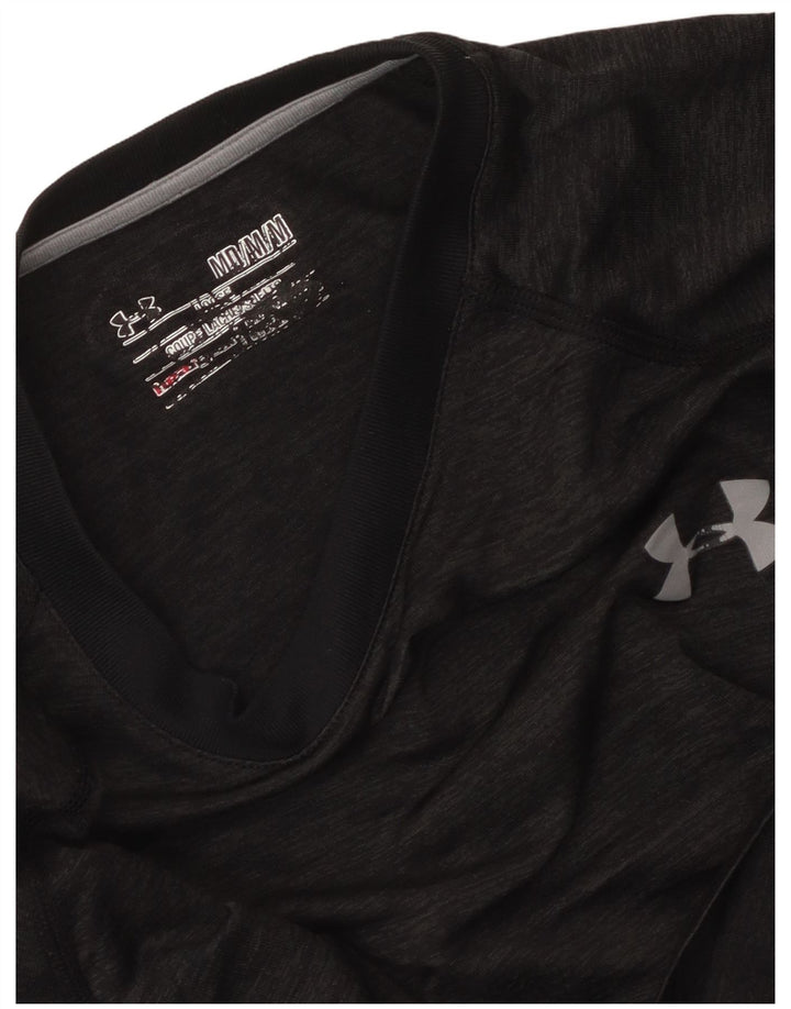 Camiseta masculina Under Armour Loose Fit Top médio preto manchado