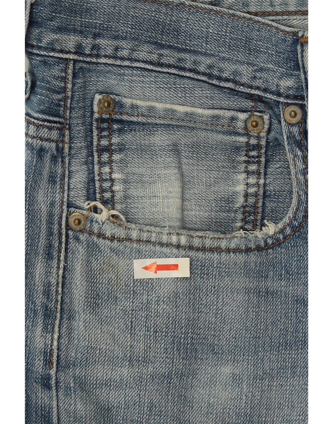 Jeans retos masculinos LEVI'S W32 L26 algodão azul
