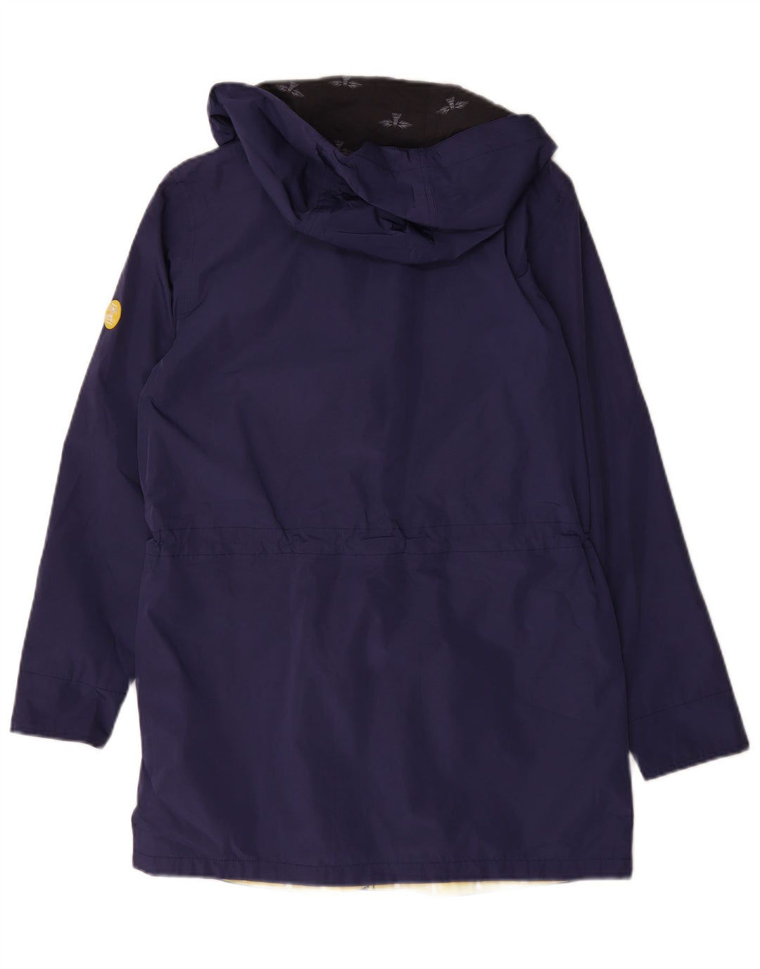 Casaco corta-vento feminino com capuz Barbour UK 12 azul marinho médio