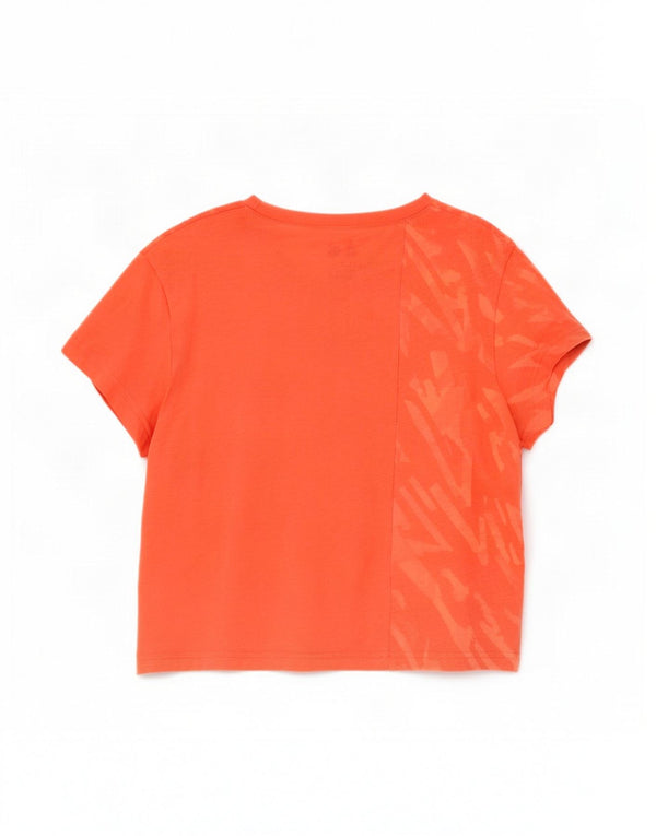 Adidas Womens Cross Fit Crop Graphic Camiseta Top Reino Unido 8/10 Pequeno Laranja