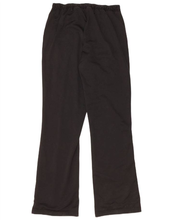 Calça de treino feminina ADIDAS UK 10 pequena preta poliéster